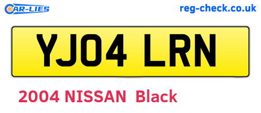 YJ04LRN are the vehicle registration plates.