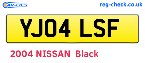 YJ04LSF are the vehicle registration plates.