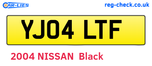 YJ04LTF are the vehicle registration plates.