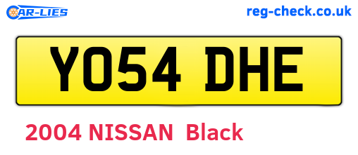 YO54DHE are the vehicle registration plates.