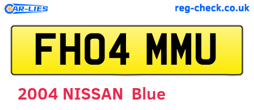 FH04MMU are the vehicle registration plates.
