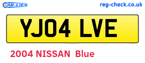 YJ04LVE are the vehicle registration plates.