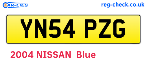 YN54PZG are the vehicle registration plates.