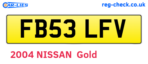 FB53LFV are the vehicle registration plates.
