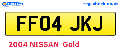 FF04JKJ are the vehicle registration plates.