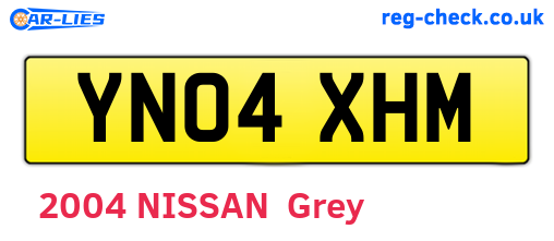 YN04XHM are the vehicle registration plates.