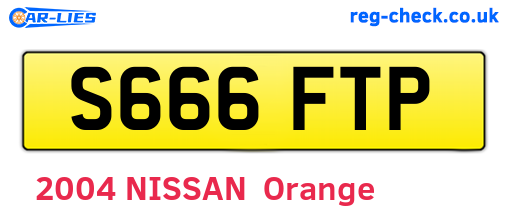 S666FTP are the vehicle registration plates.