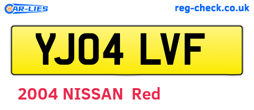 YJ04LVF are the vehicle registration plates.
