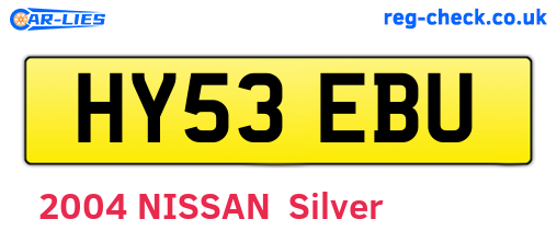 HY53EBU are the vehicle registration plates.