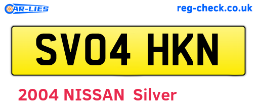 SV04HKN are the vehicle registration plates.