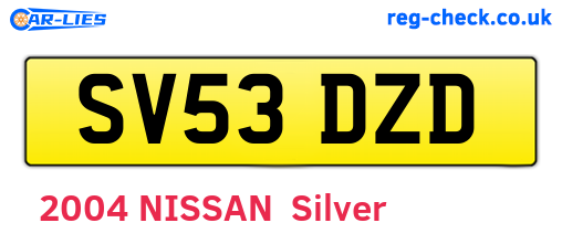 SV53DZD are the vehicle registration plates.