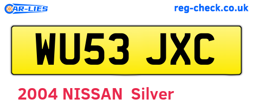 WU53JXC are the vehicle registration plates.