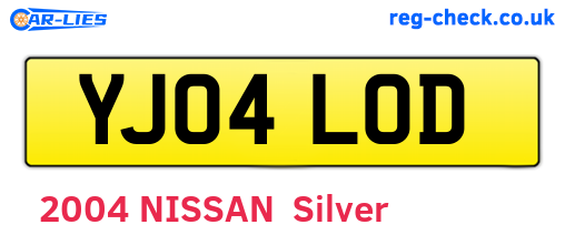 YJ04LOD are the vehicle registration plates.