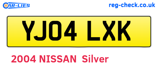 YJ04LXK are the vehicle registration plates.