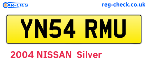 YN54RMU are the vehicle registration plates.