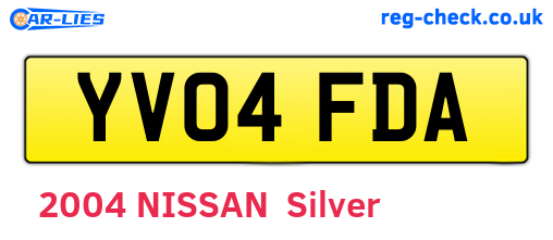 YV04FDA are the vehicle registration plates.