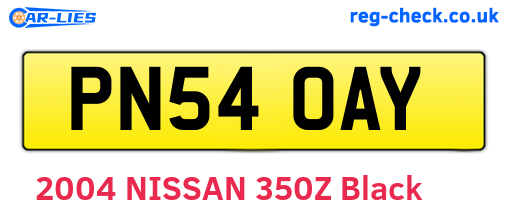 PN54OAY are the vehicle registration plates.