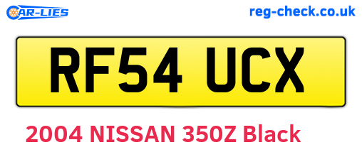 RF54UCX are the vehicle registration plates.