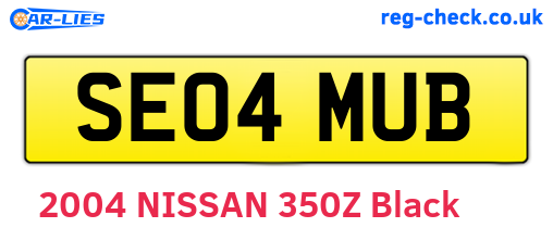 SE04MUB are the vehicle registration plates.