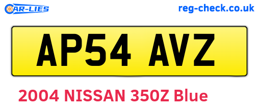 AP54AVZ are the vehicle registration plates.