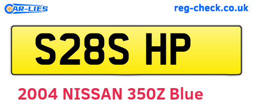 S28SHP are the vehicle registration plates.
