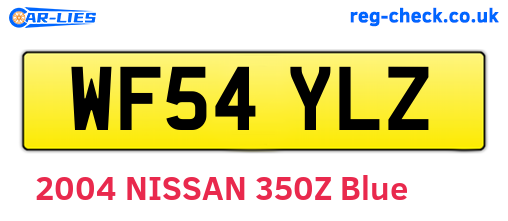 WF54YLZ are the vehicle registration plates.