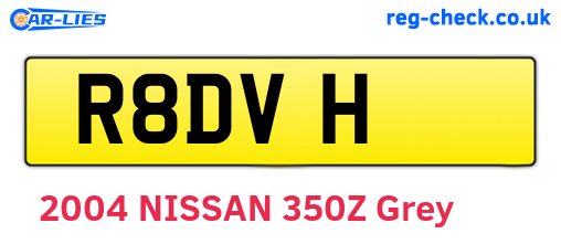 R8DVH are the vehicle registration plates.