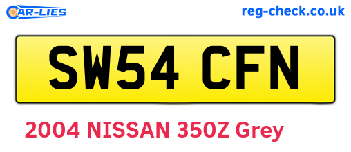 SW54CFN are the vehicle registration plates.