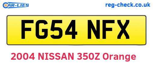 FG54NFX are the vehicle registration plates.