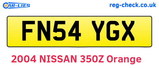 FN54YGX are the vehicle registration plates.