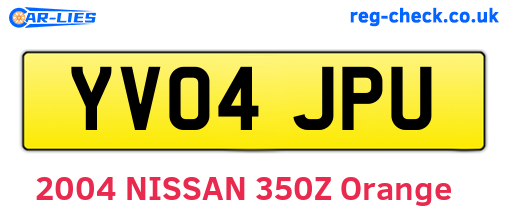 YV04JPU are the vehicle registration plates.