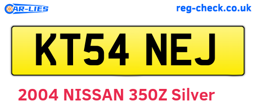 KT54NEJ are the vehicle registration plates.