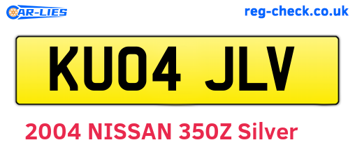 KU04JLV are the vehicle registration plates.