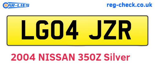 LG04JZR are the vehicle registration plates.