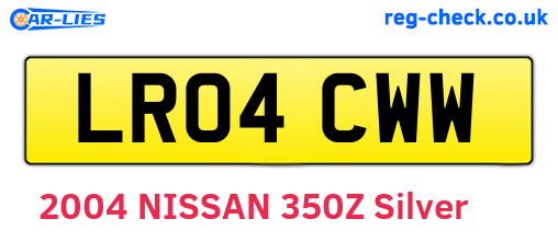 LR04CWW are the vehicle registration plates.