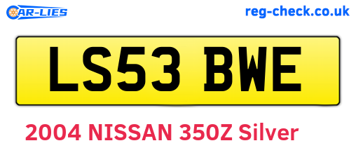 LS53BWE are the vehicle registration plates.
