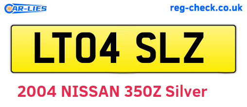 LT04SLZ are the vehicle registration plates.