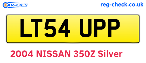 LT54UPP are the vehicle registration plates.
