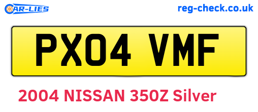 PX04VMF are the vehicle registration plates.