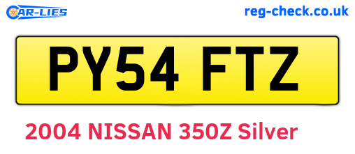 PY54FTZ are the vehicle registration plates.