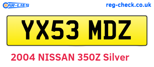 YX53MDZ are the vehicle registration plates.