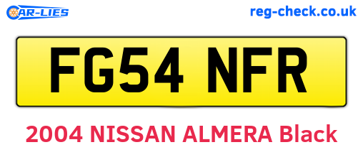 FG54NFR are the vehicle registration plates.