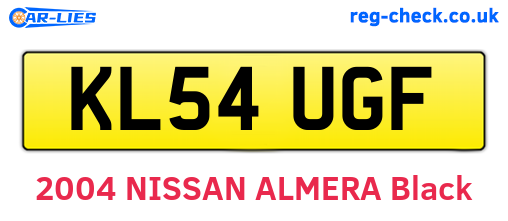 KL54UGF are the vehicle registration plates.