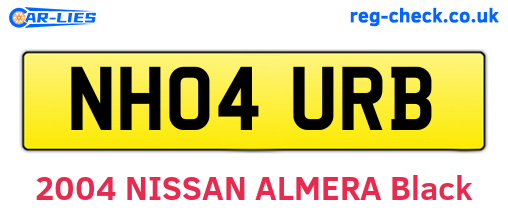 NH04URB are the vehicle registration plates.