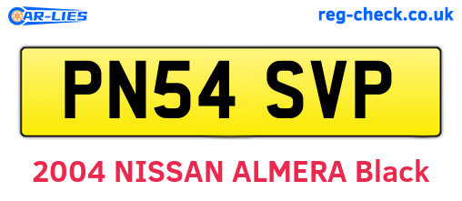 PN54SVP are the vehicle registration plates.