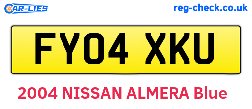 FY04XKU are the vehicle registration plates.