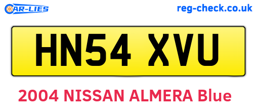 HN54XVU are the vehicle registration plates.