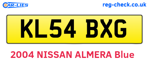 KL54BXG are the vehicle registration plates.