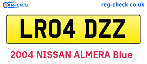 LR04DZZ are the vehicle registration plates.