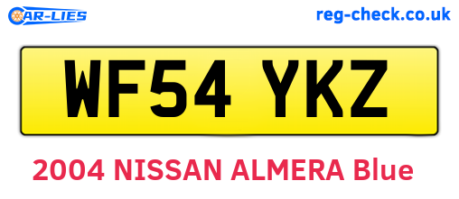 WF54YKZ are the vehicle registration plates.